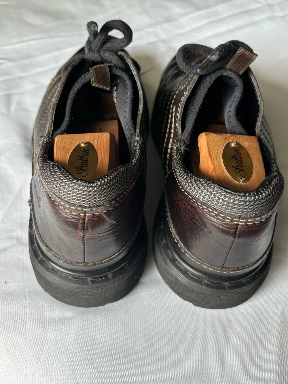 Dr. Martens Brown Leather Lace-Up Slip-On Loafers